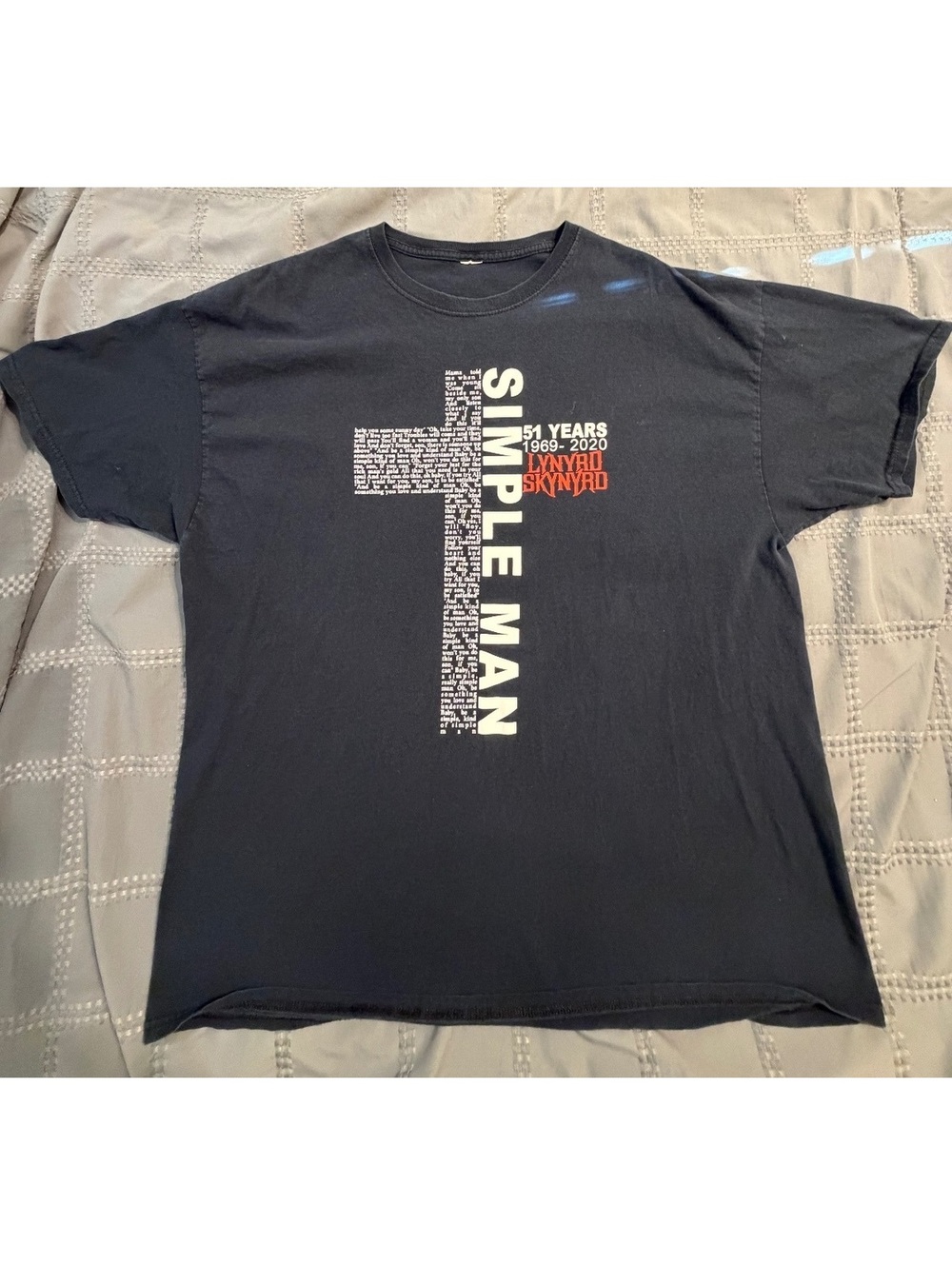 Lynyrd Skynyrd Simple Man 51 Years 1969-2020 Black Graphic T-Shirt
